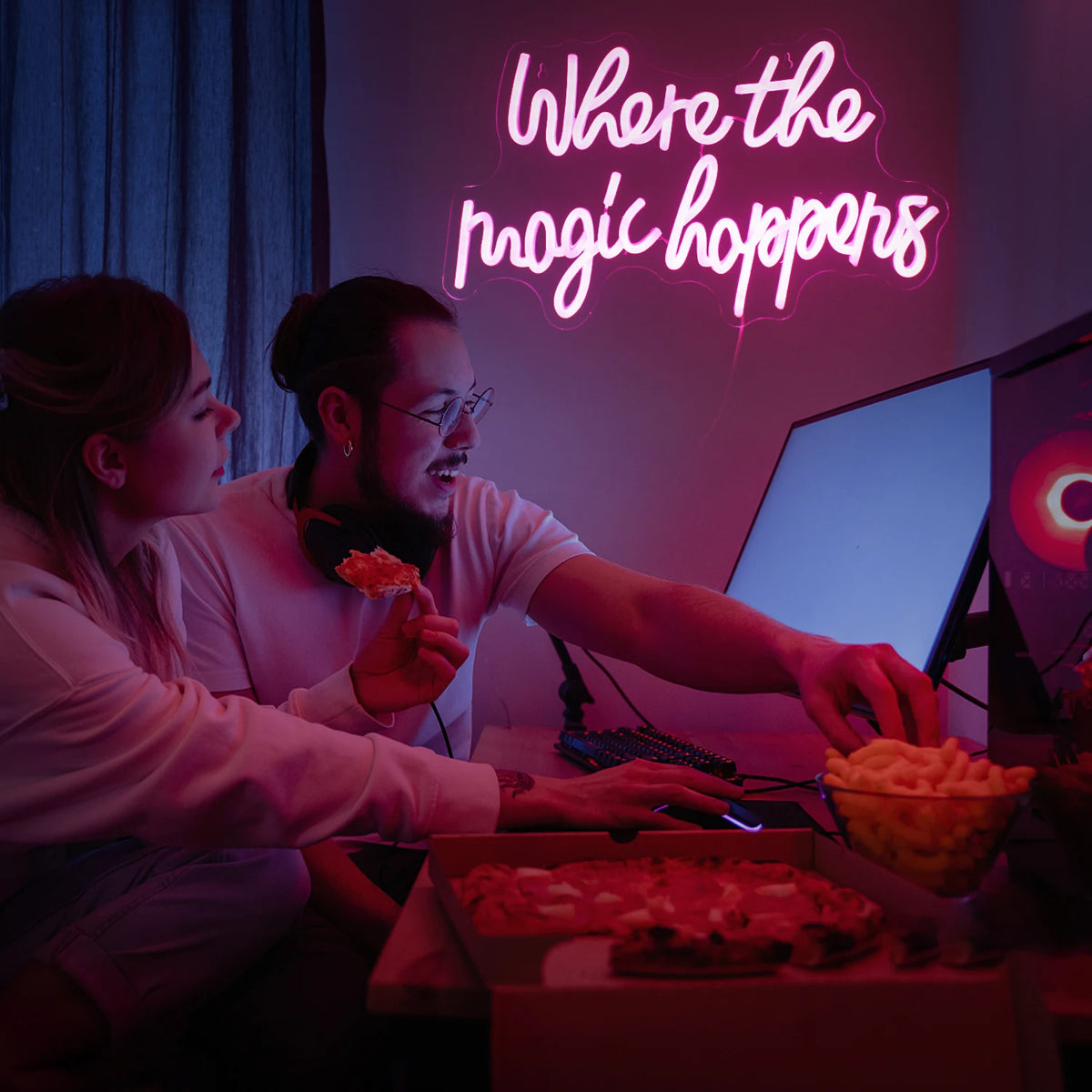 Where The Magic Happens – LED-neonkyltti (5 V USB)