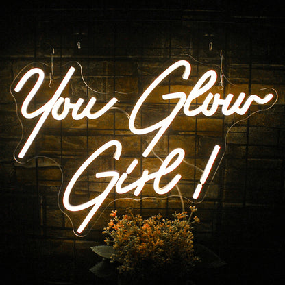 You Glow Girl 5V Mini USB LED Neon Sign - Budget Friendly