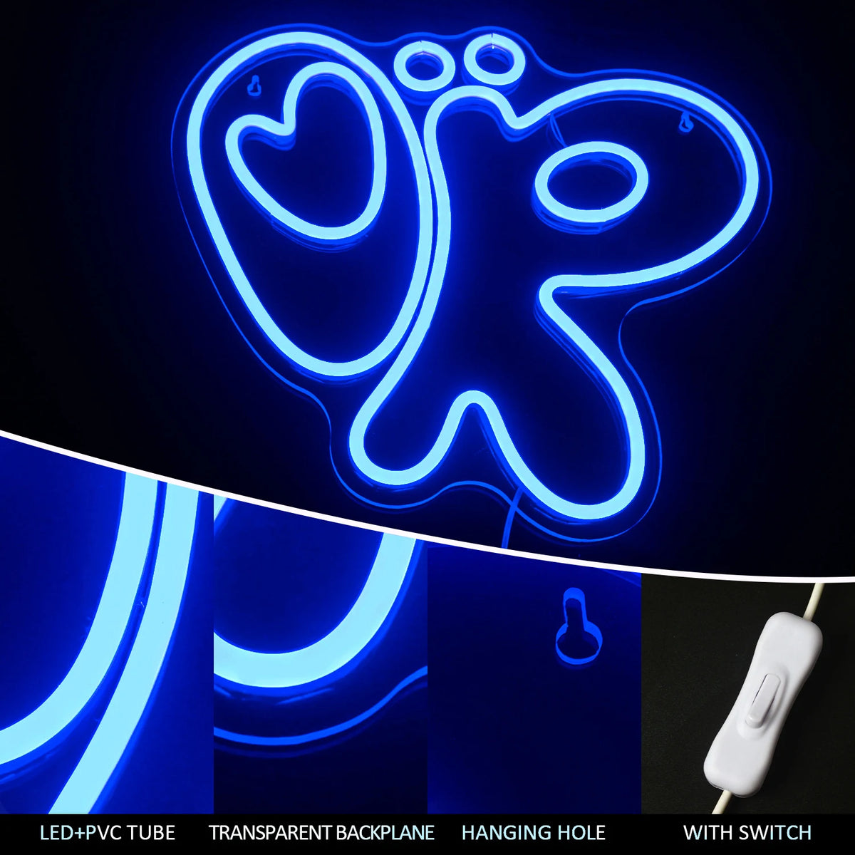 Etana – LED-neonkyltti (5 V USB)