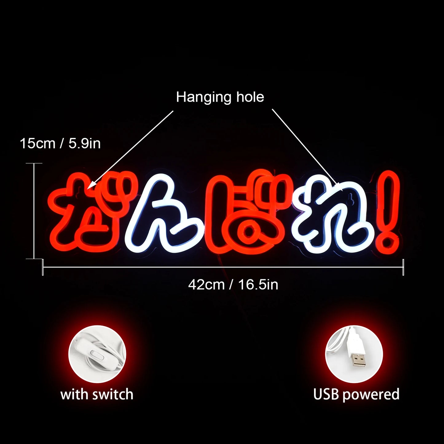 Come On 5V Mini USB LED Neon Sign - Budget Friendly