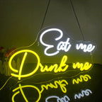 Eat Me Drink Me – LED-neonvalomainos (5 V USB)