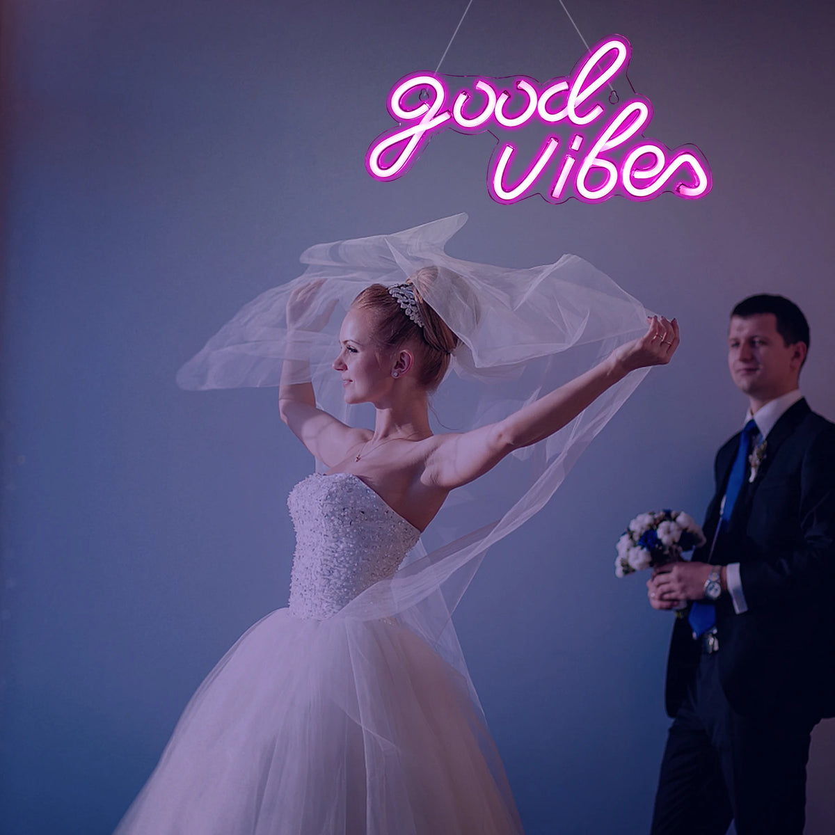 Good Vibes – LED-neonkyltti (5 V USB)