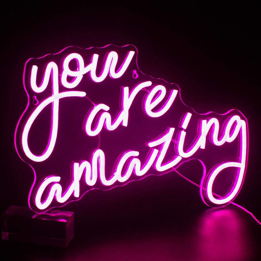 You Are Amazing 5V Mini USB LED Neon Sign - Budget Friendly