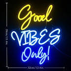 Good Vibes Only – LED-neonkyltti (5 V USB)