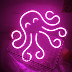 Bläckfisk – LED-neonskylt (5 V USB)