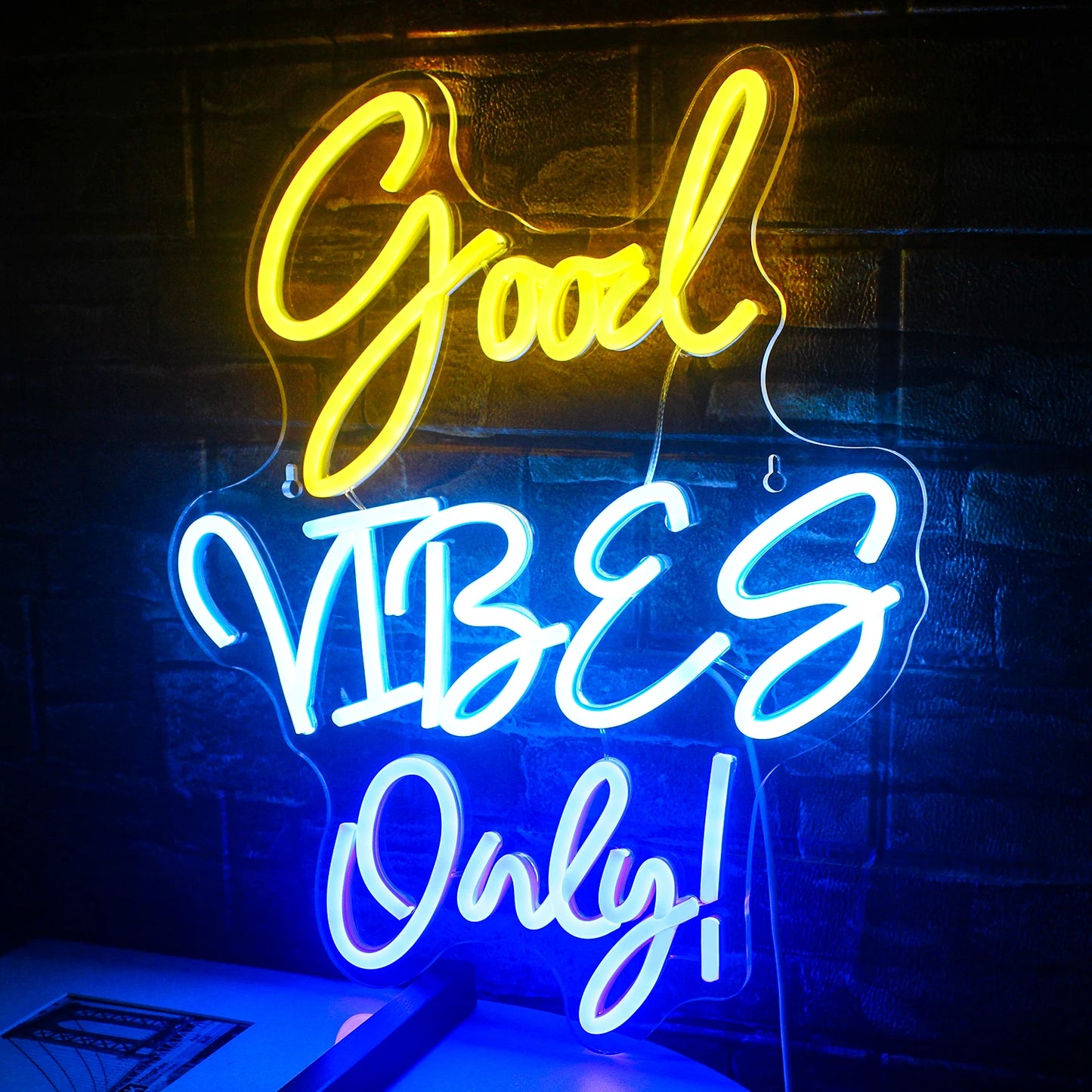 Good Vibes Only 5V Mini USB LED Neon Sign - Budget Friendly