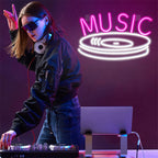 MUSIC – Vinylskiva – LED-neonskylt (5 V USB)