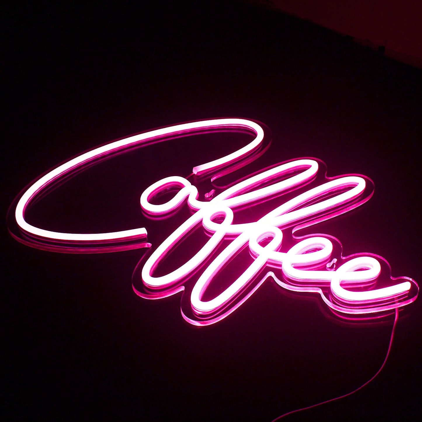 Pink Coffee 5V Mini USB LED Neon Sign - Budget Friendly