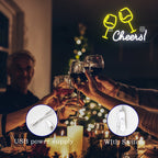 Cheers! – Kippistävät viinilasit – valokyltti (5 V USB)