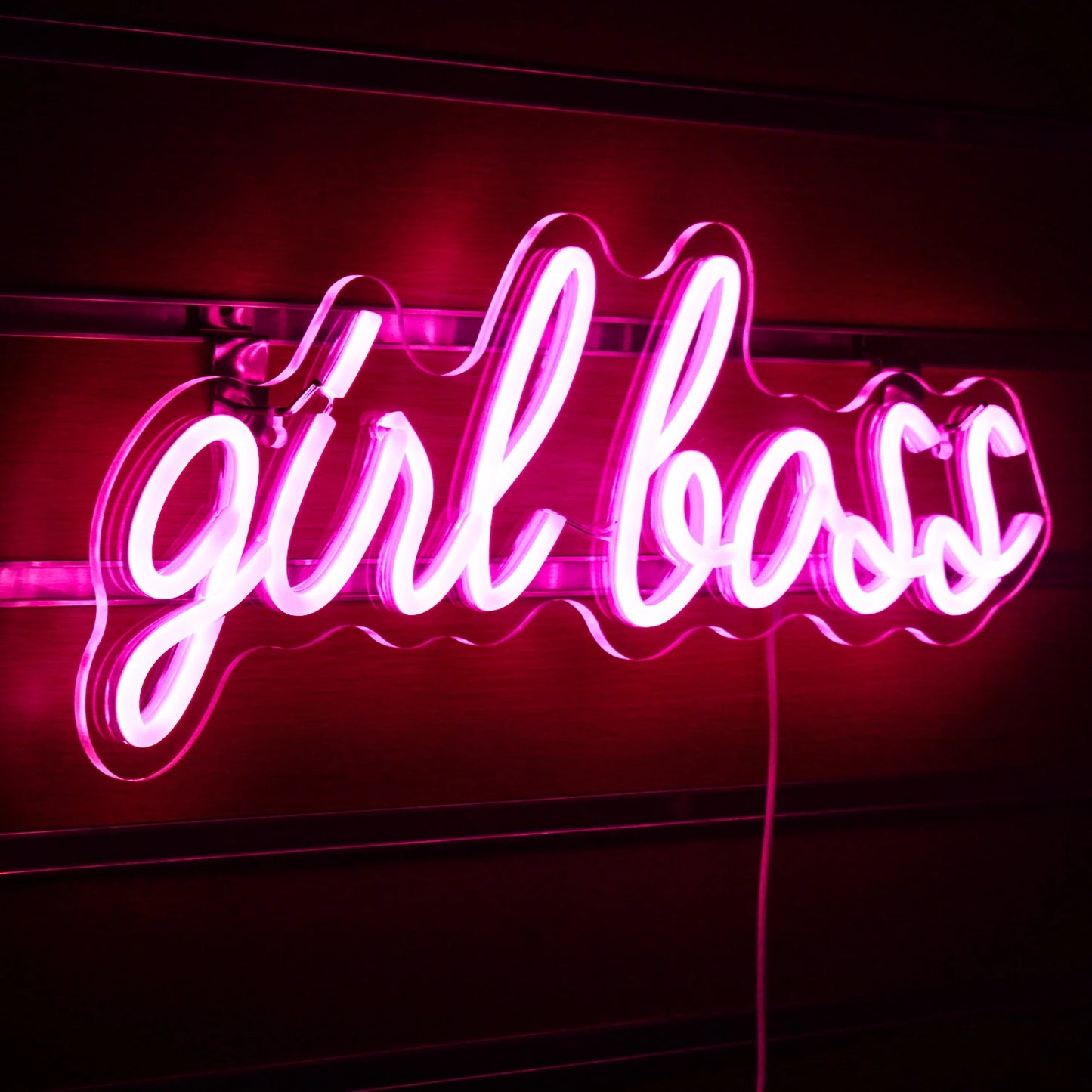 Girl Boss 5V Mini USB LED Neon Sign - Budget Friendly