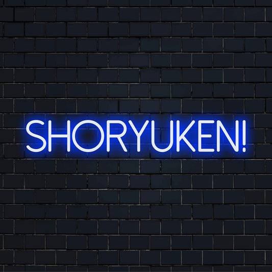 Eloisa Shoryuken! LED-valokuva, täydellinen pelaajille. Lisää sisustukseen persoonallista popkulttuurin tunnelmaa. Neon pelitaide.