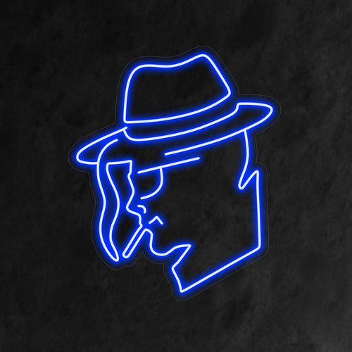 "Smoking Man Abstract Neon Sign" kiehtoo ainutlaatuisella muotoilullaan, luo salaperäistä hehkua ja lisää tilan taiteellista tunnelmaa.