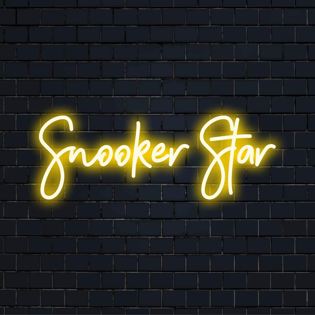 LED-neonkyltti, jossa on eloisia snooker-aiheisia kuvioita, ainutlaatuinen pelihuoneen sisustuselementti, joka esittelee mukautettua neonseinätaidetta.