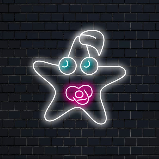 "Starry Night Star Neon Sign" tekee tilastasi taivaallisen mestariteoksen häikäisevällä tähtikuviolla ja lumoavalla hehkullaan luoden lumoavan ja unenomaisen tunnelman.