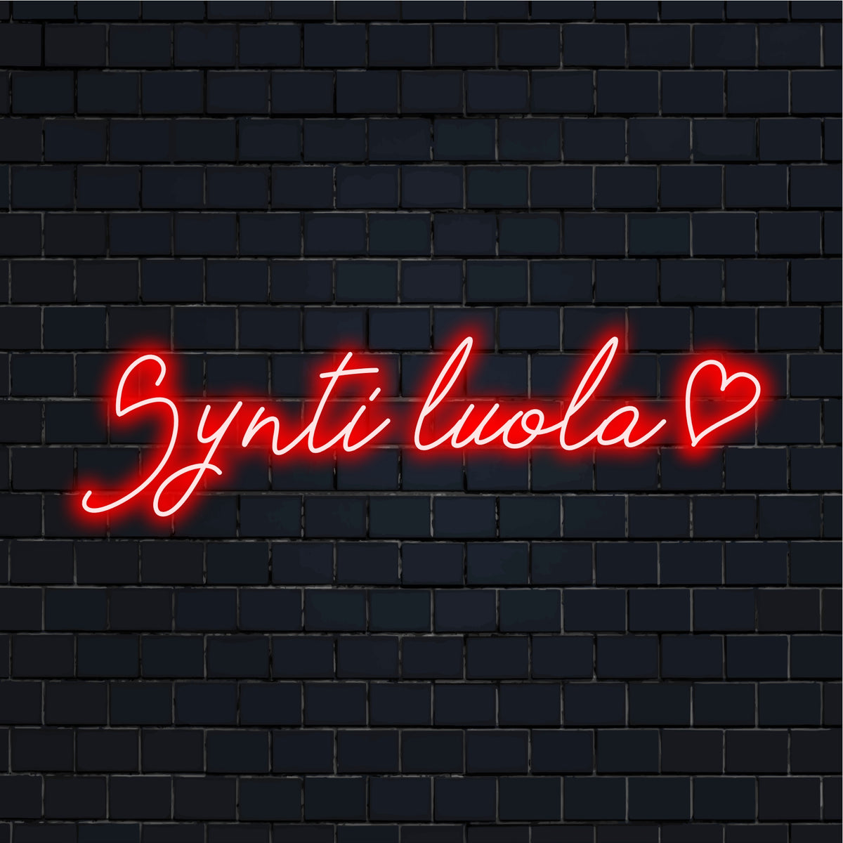Synti luola – Sydän – LED-neonkyltti