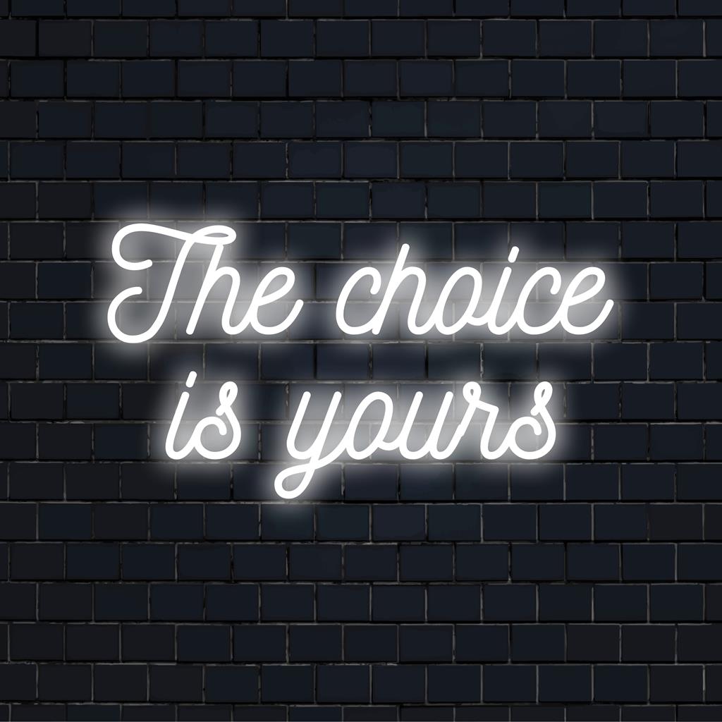 Valitsemasi lause säteilevässä LED-hehkussa, joka edustaa Art Neon -brändin räätälöityä neonmestaruutta. Mukautettu LED-valokuva.