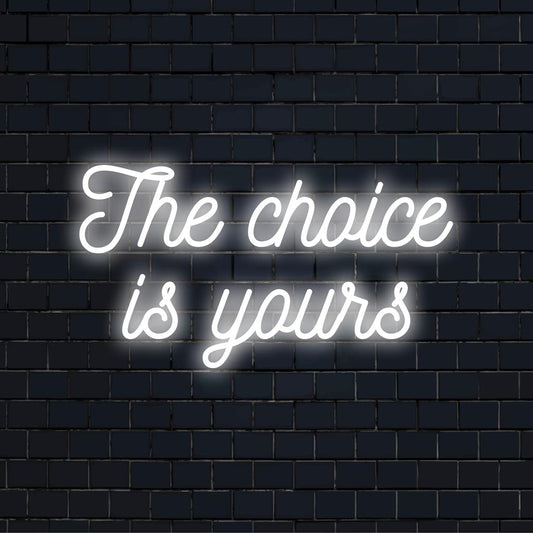 Valitsemasi lause säteilevässä LED-hehkussa, joka edustaa Art Neon -brändin räätälöityä neonmestaruutta. Mukautettu LED-valokuva.