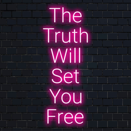 Pimeässä hohtava The Truth Will Set You Free LED-kyltti, täydellinen räätälöity neonsisustus jokaiseen tilaan.