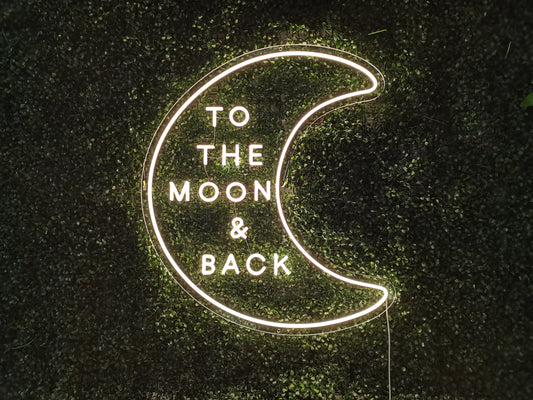 To the moon & Back Neon sign