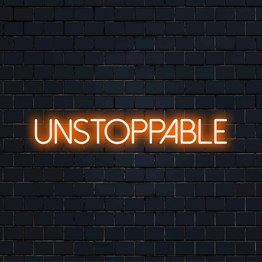 Mukautettu LED-valokuva, joka säteilee luottamusta; ihanteellinen moderniin sisustukseen tai motivoiviin tiloihin. Neonvalotaidetta.