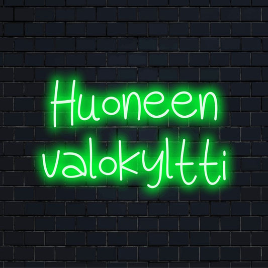 LED-valokyltti tekstillä "Huoneen valokyltti"