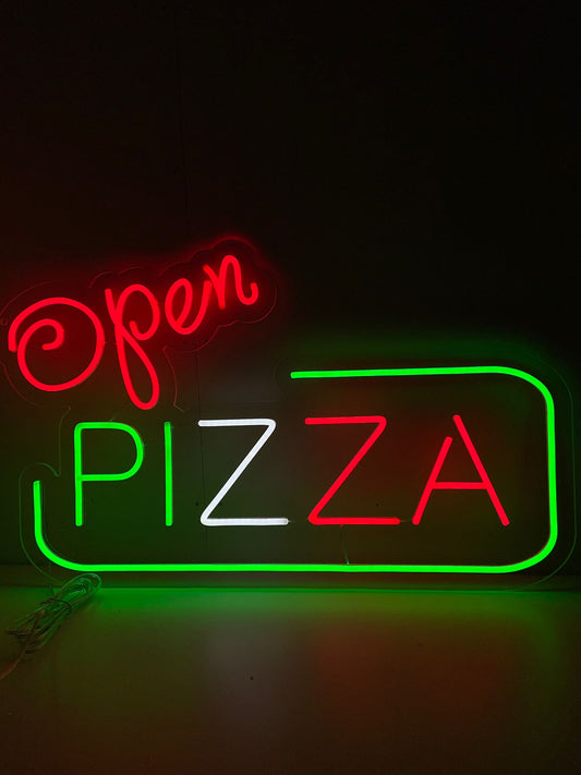 Open Pizza Neonkyltti