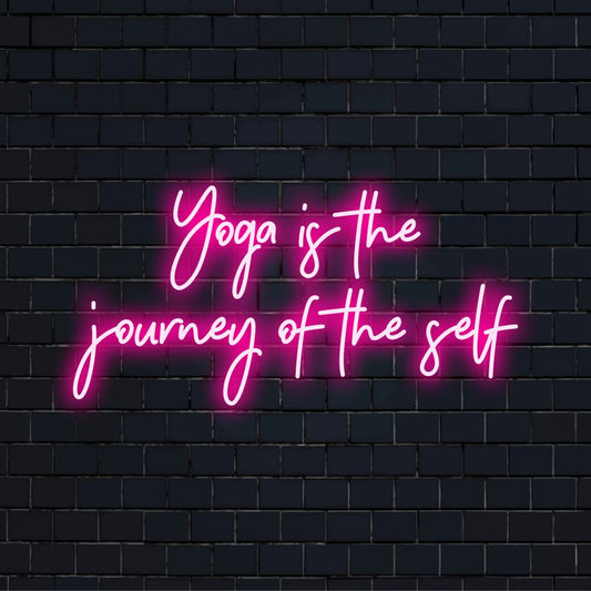 Räätälöity LED-neonkyltti eleganteilla kirjaimilla; täydellinen lisä rauhallisiin tiloihin; antaa rauhoittavaa hehkua joogan ystäville.