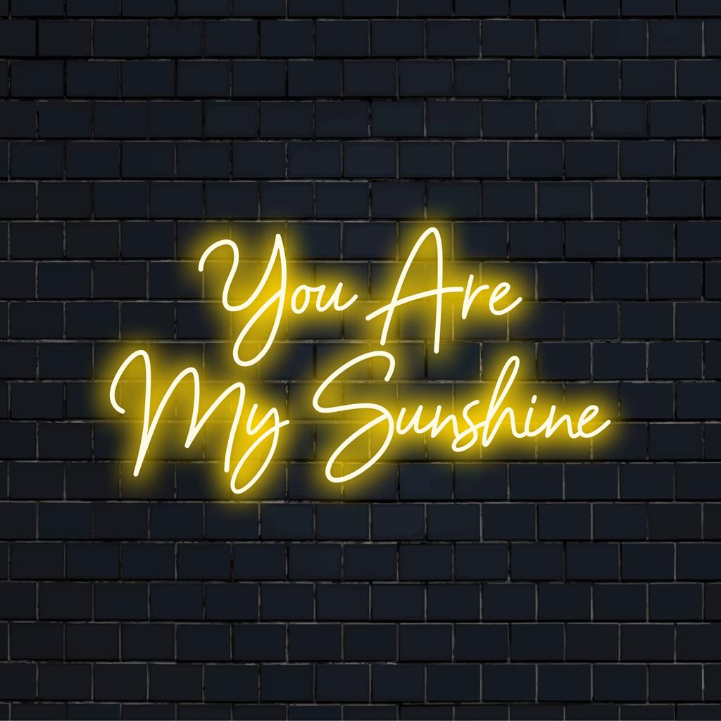 Mukautettu LED-valokuvakirjoitus You Are My Sunshine; lisää eloisaa neonvaloa jokaiseen tilaan.