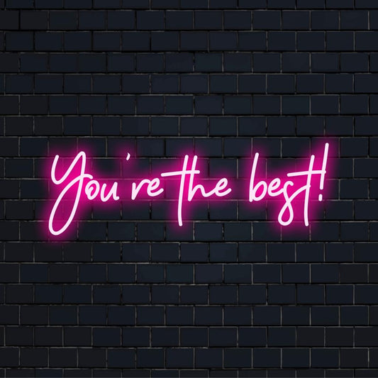 Mittatilaustyönä valmistettu LED-valovalokuva Sinä olet paras! Täydellinen lisäämään eloisaa sisustusta mihin tahansa tilaan.