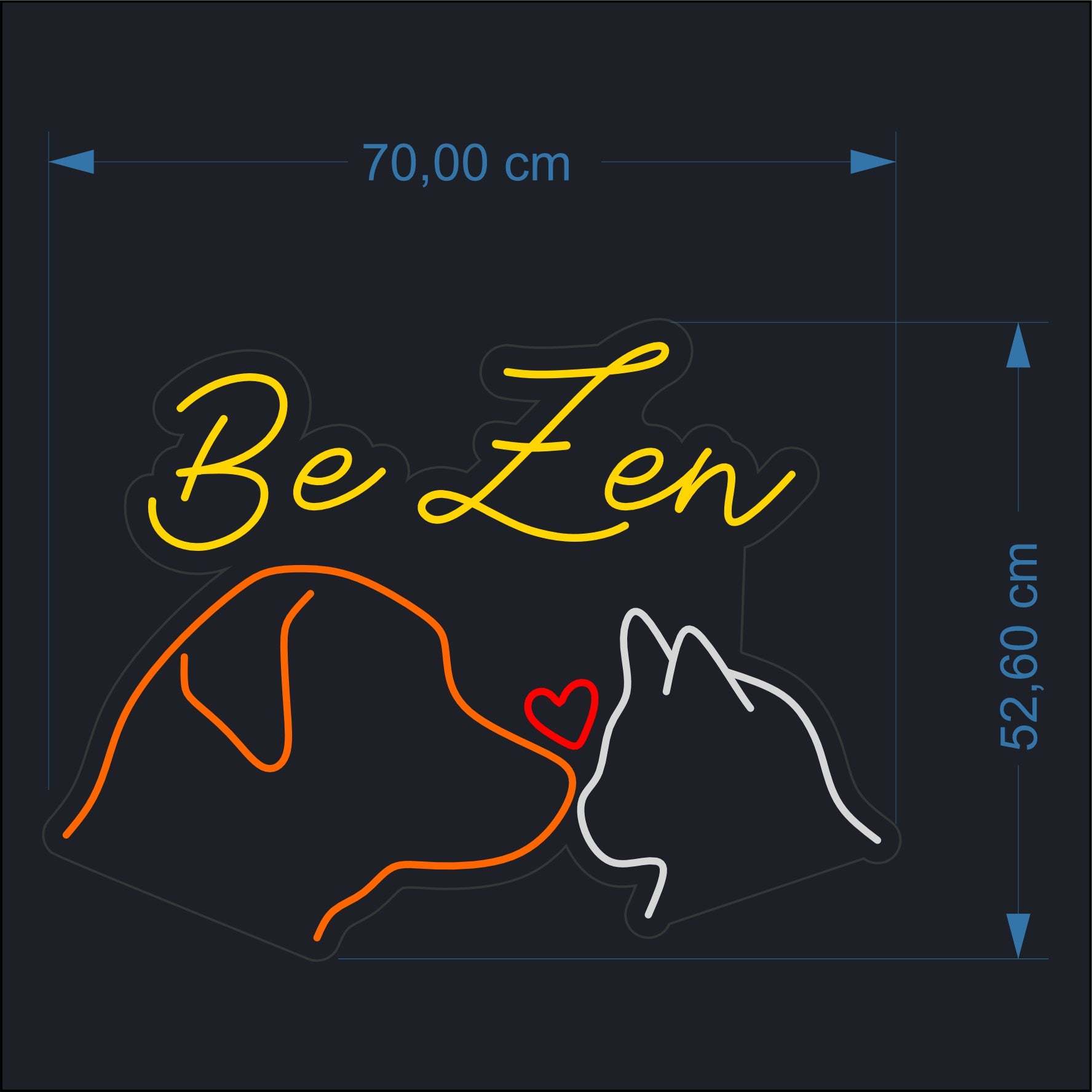 Be Zen neonskylt