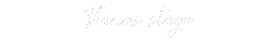 Προσαρμοσμένη Νέον Πινακίδα: Thanos stage