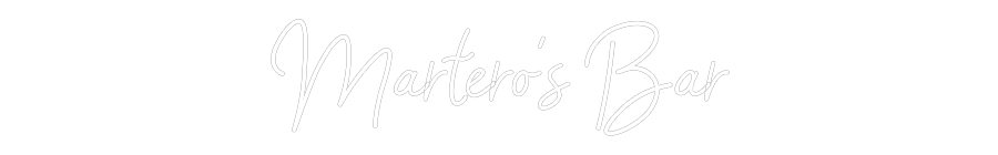 Mukautettu led neon: Martero’s Bar