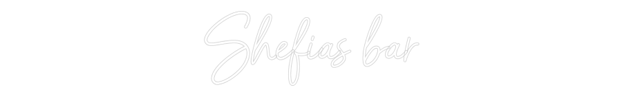 Letreiro de néon personalizado: Shefias bar 