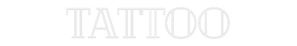 Letreiro de néon personalizado: TATTOO 