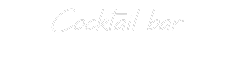 Custom Neon Sign: Cocktail bar 