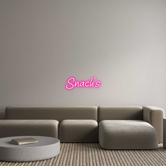 Custom Neon Sign: Snack’s