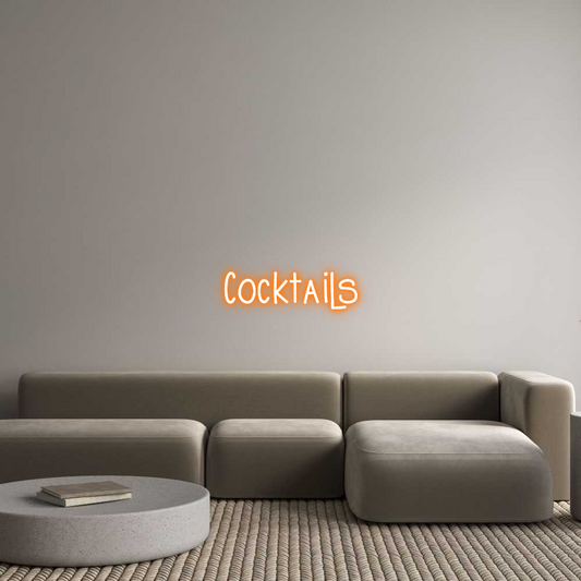 Prilagođeni neonski natpis: Cocktailit