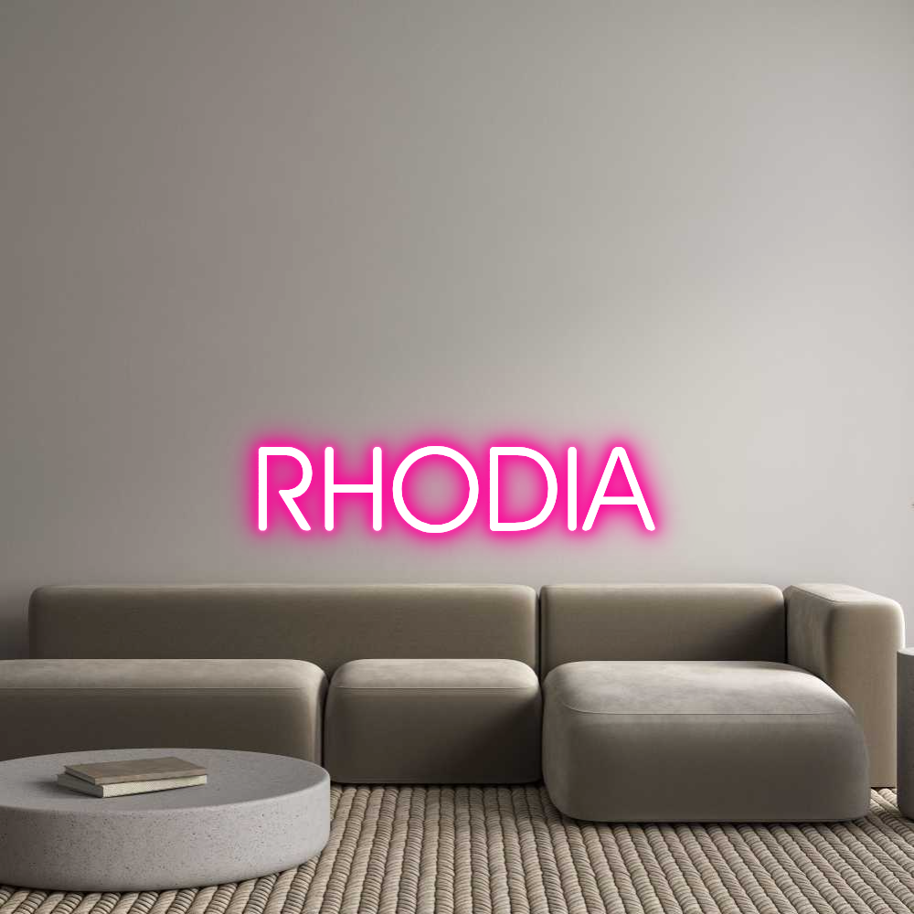 Custom Neon Sign: RHODIA 
