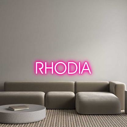 Custom Neon Sign: RHODIA 