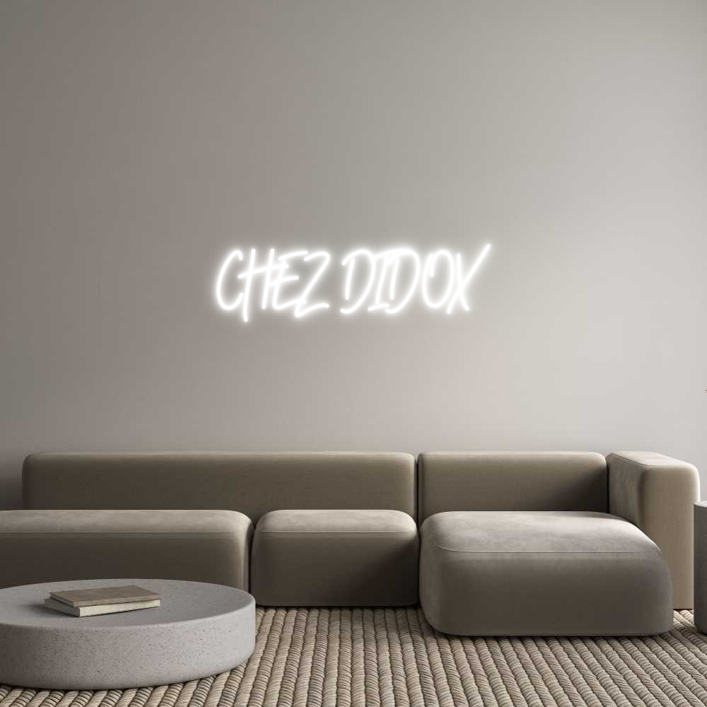 Custom Neon Sign: CHEZ DIDOX