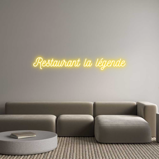 Enseigne au néon personnalisée : Restaurant la...