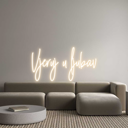 Prilagođeni neonski natpis: Vjeruj u ljubav