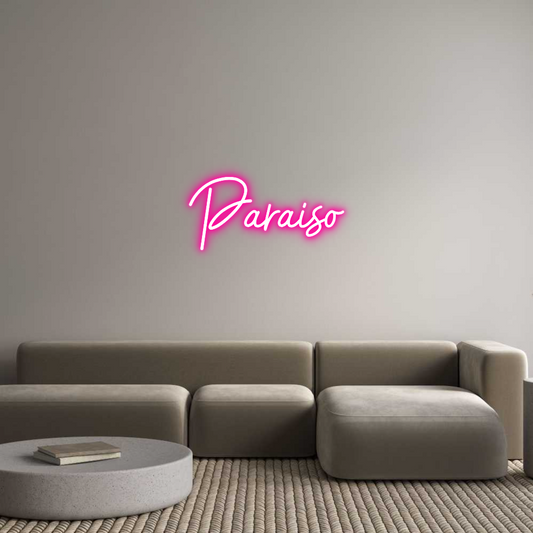 Letreiro de néon personalizado: Paraíso 