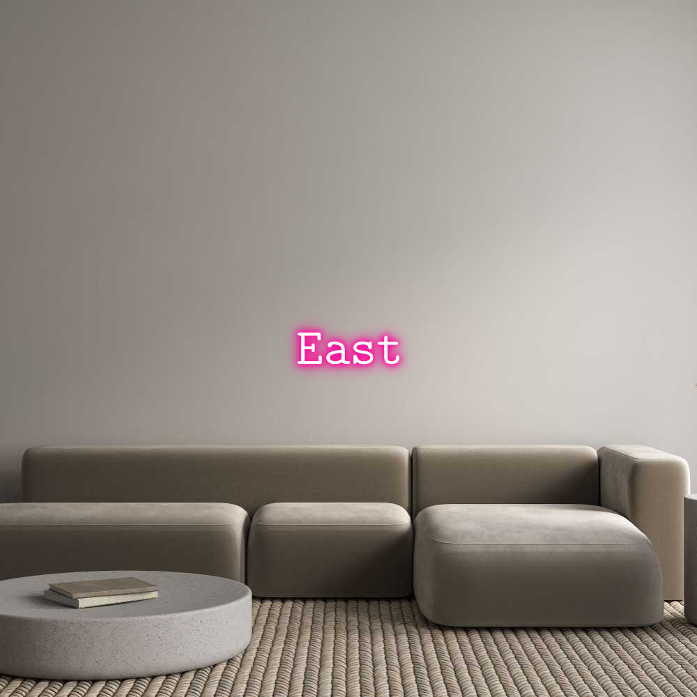 Custom Neon Sign: East