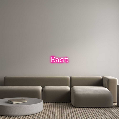 Custom Neon Sign: East