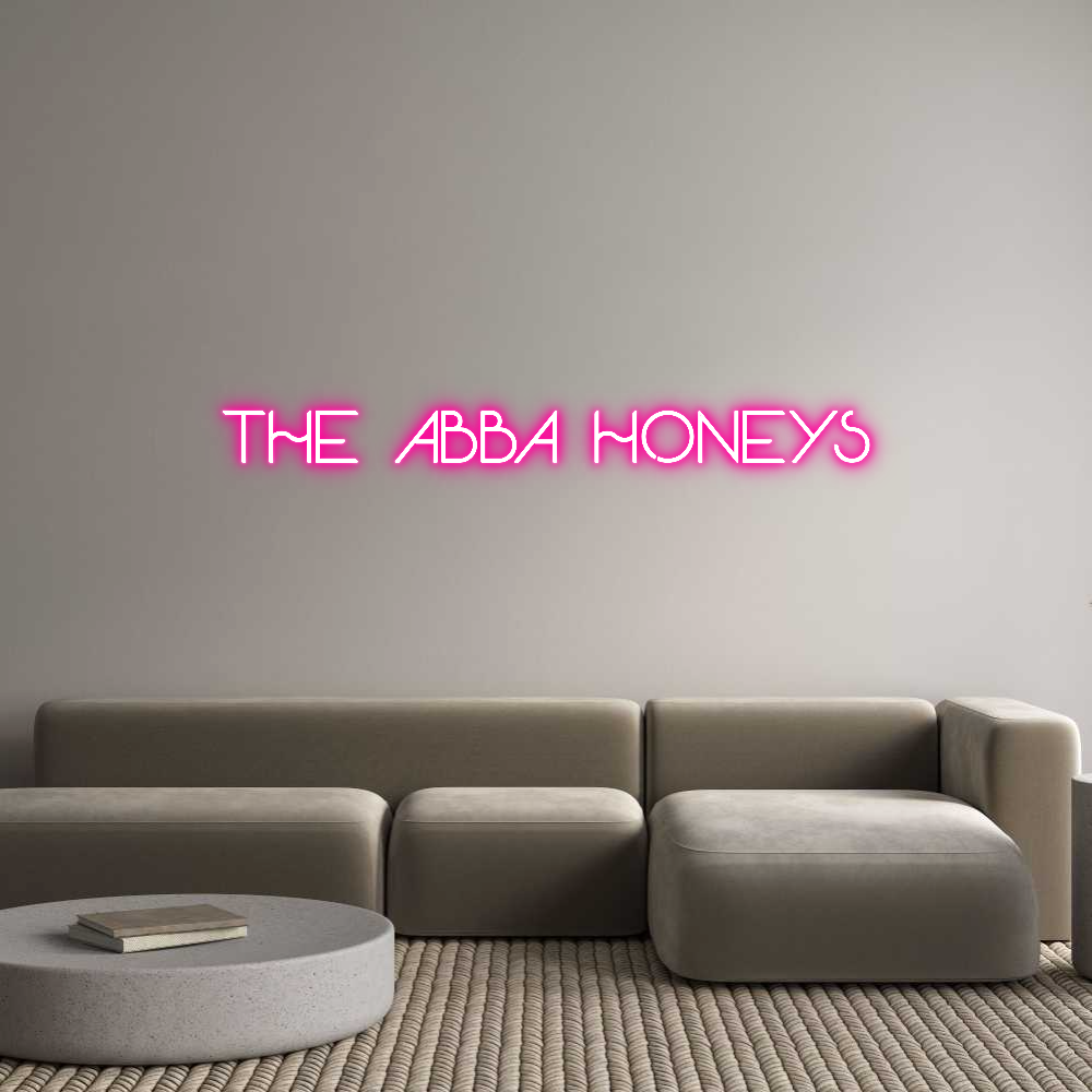 Custom Neon Sign: THE ABBA HONEYS