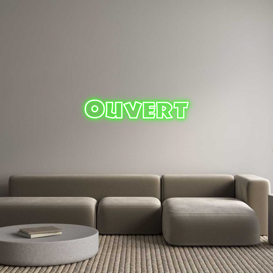 Enseigne au néon personnalisée : Ouvert 