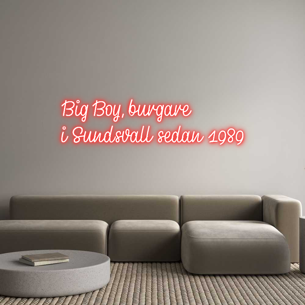 Custom Neon Sign: Big Boy, burg...