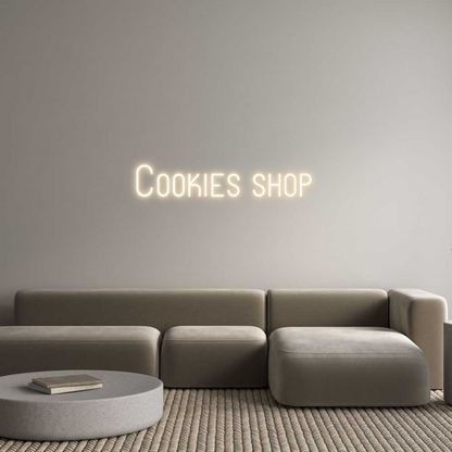 Enseigne au néon personnalisée : Cookies shop