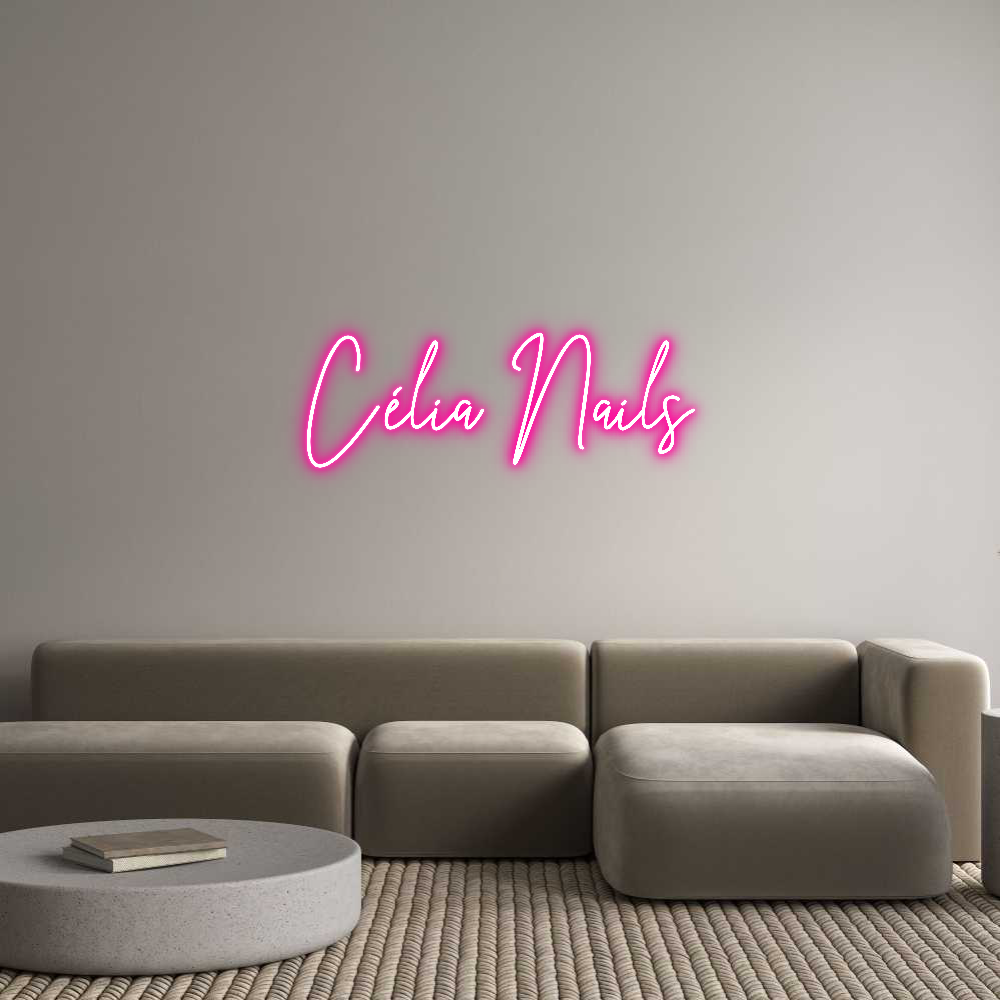Custom Neon Sign: Célia Nails